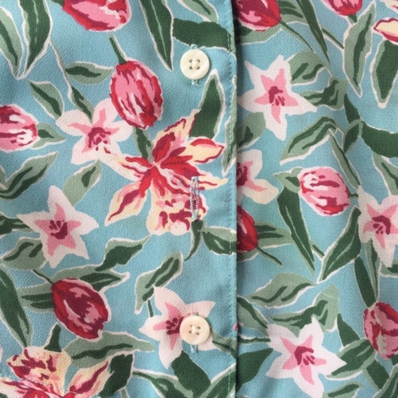 VTG 90s Floral print button down dress size 8 - Picture 5 of 8